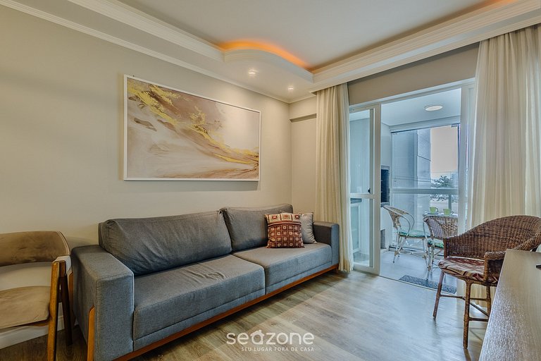 Apto c/ varanda gourmet e vista mar ERM0101