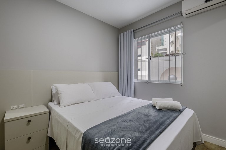 Apto c/ varanda gourmet e vista mar ERM0101