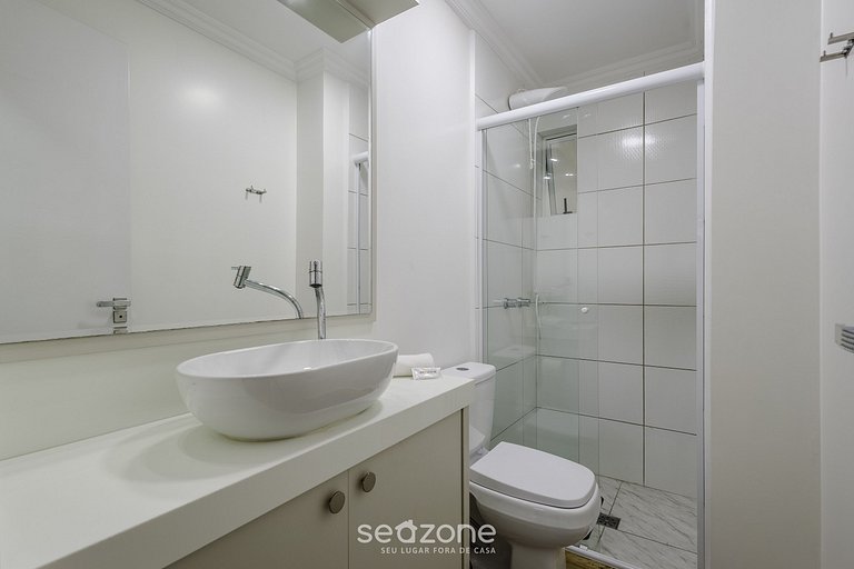 Apto c/ varanda gourmet e vista mar ERM0101