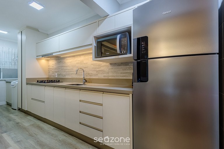 Apto c/ varanda gourmet e vista mar ERM0101