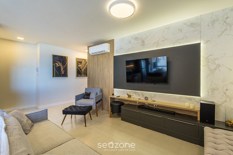 Apto vista mar e churrasq. a 80m da Praia RET0801