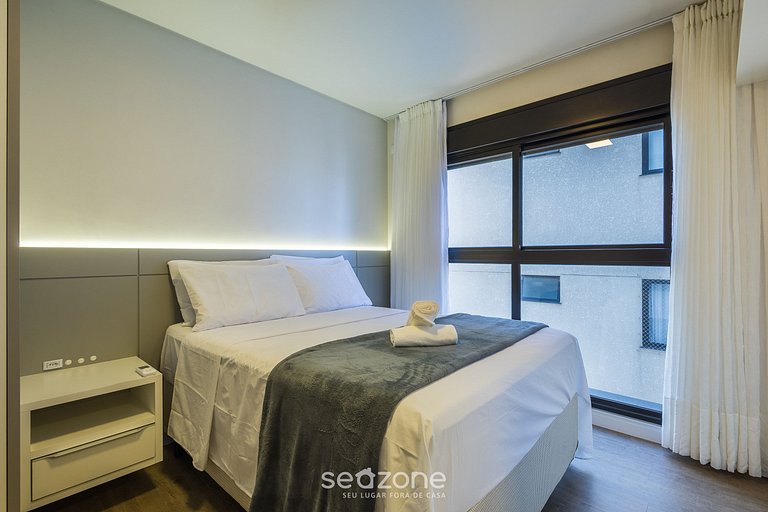 Apto vista mar e churrasq. a 80m da Praia RET0801