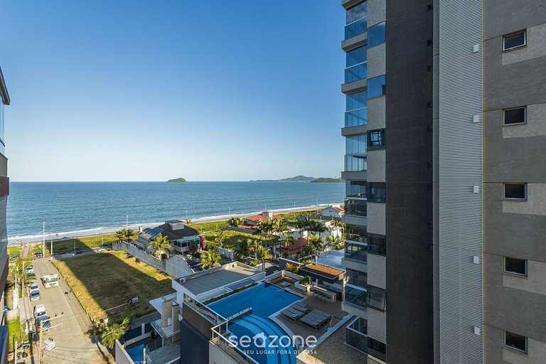 Apto vista mar e churrasq. a 80m da Praia RET0801