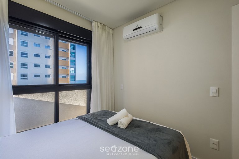 Apto vista mar e churrasq. a 80m da Praia RET0801