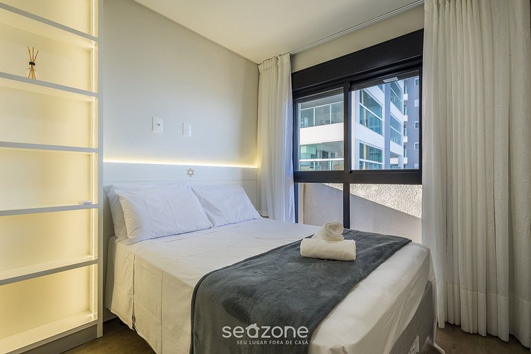 Apto vista mar e churrasq. a 80m da Praia RET0801