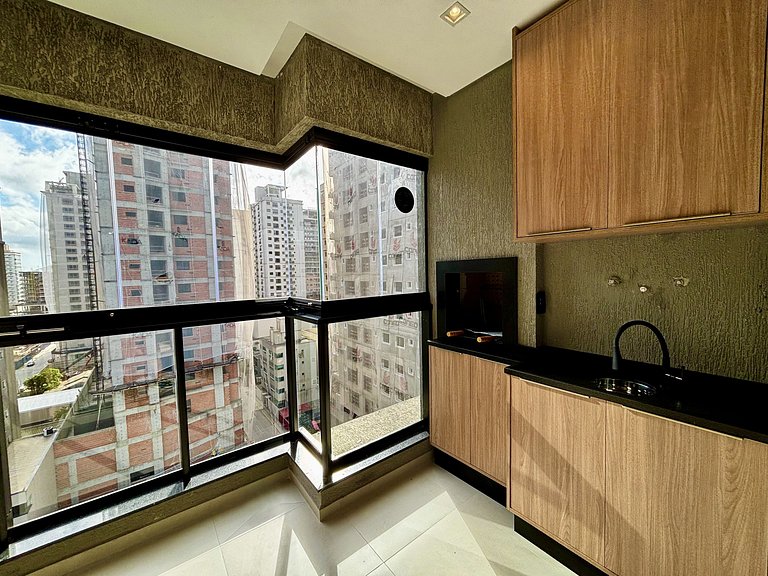 Apto c/ balcón gourmet a 600 m del mar – OZN1004