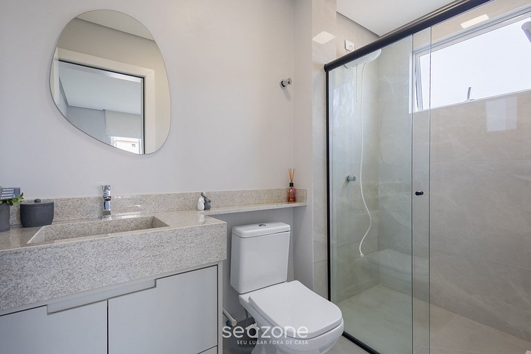 Apto c/ Churrasqueira a 400m da Praia RSH0102