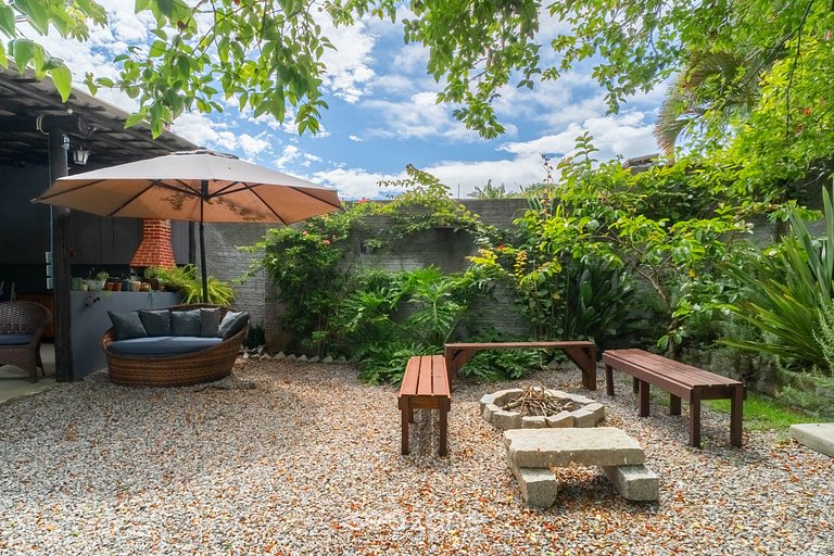 Loft rústico c/ terraza+jardín cerca playa NDE0002