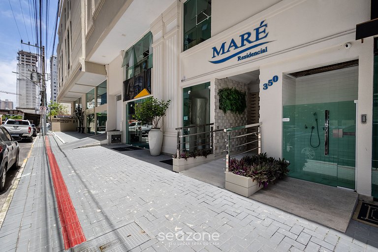 Apto c/ churrasq. e varanda, 450m da Praia SIT1202