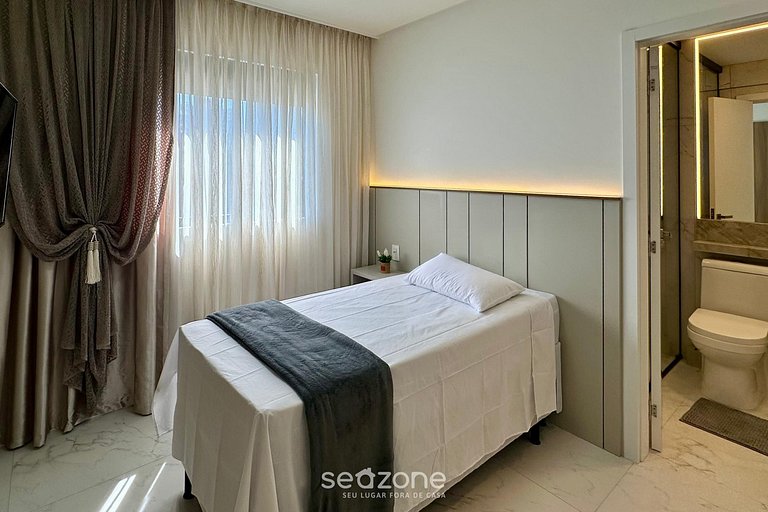 Apto c/ balcón gourmet a 700 m de la Playa BON1101