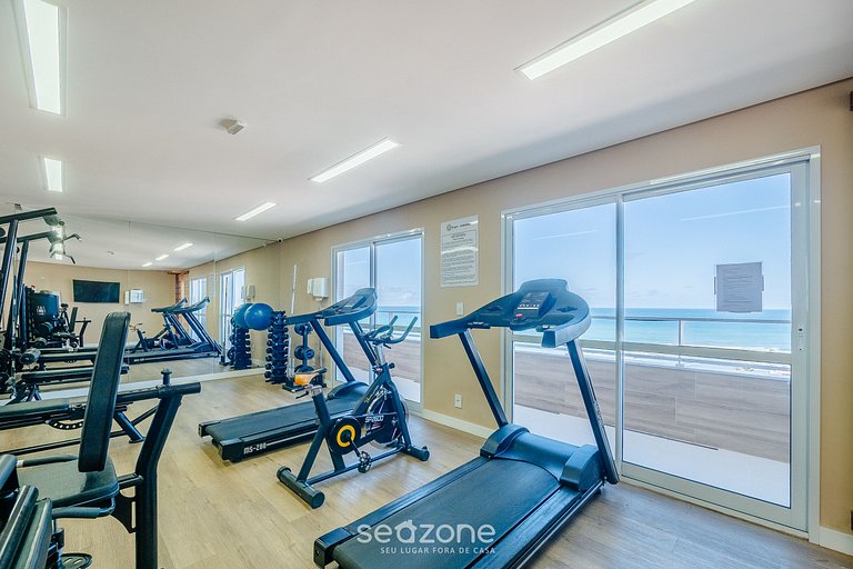 Studio c/ piscina no rooftop, 70m da Praia SMA0113