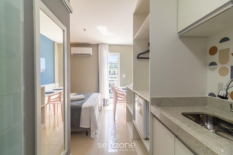 Estúdio Completo a 400 m da Praia HSC0425