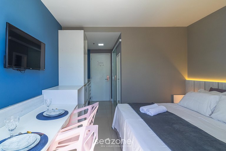 Estúdio Completo a 400 m da Praia HSC0425