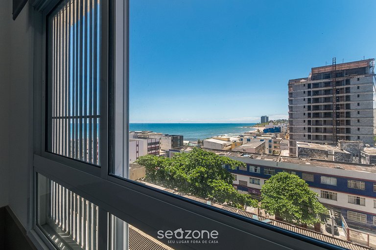 Studio Moderno a 160m do mar em prédio SAA0521