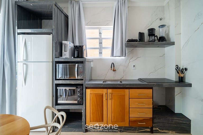 Apt con balcón, parrilla y vista al mar RBV0103