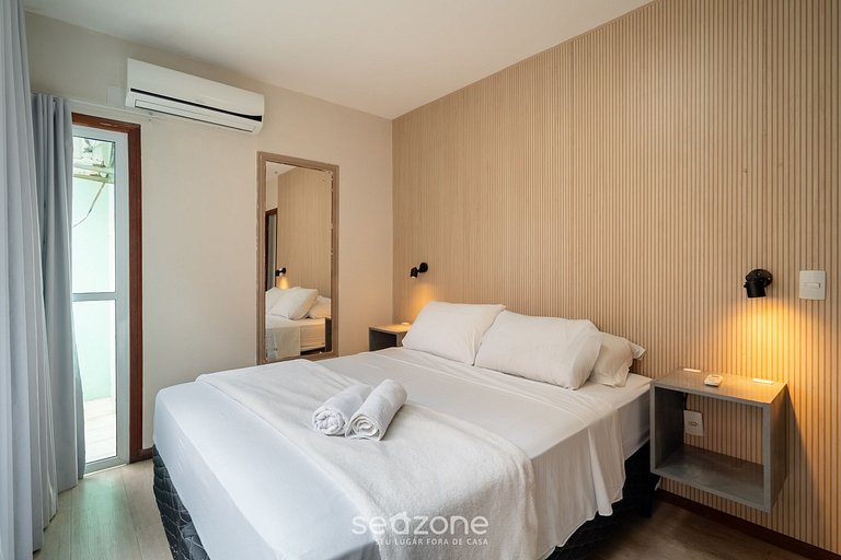 Apt con balcón, parrilla y vista al mar RBV0103