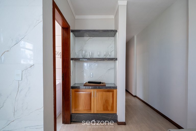 Apt con balcón, parrilla y vista al mar RBV0103