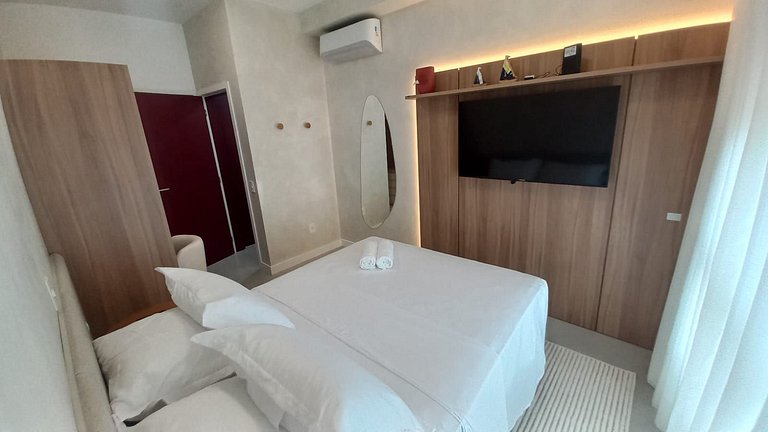 Apto c/ churrasq. a poucos passos do mar RTY0305