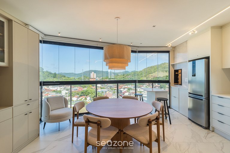 Apto c/ área gourmet a 300m da praia MTR1002