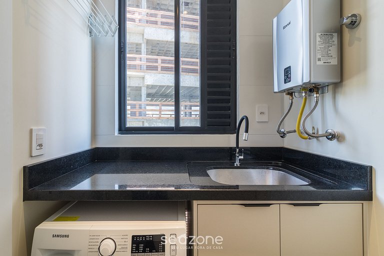 Apto con área gourmet a 300 m de la playa MTR1002