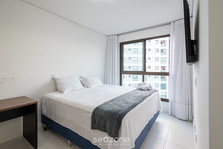 Apto Vista Parcial Mar 130 m da Praia AVR1504