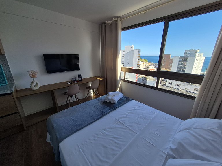 Studio em edf. c/ Piscina a 270m do Mar ATL0903