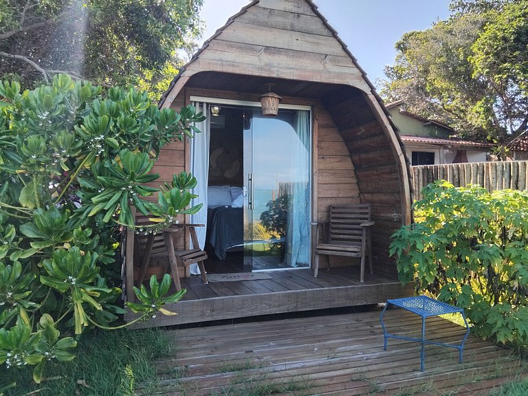 Studio Pé na Areia com Vista Mar OTX0005