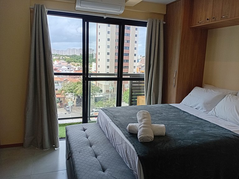 Studio a 230m da Praia de Piatã ONE0608