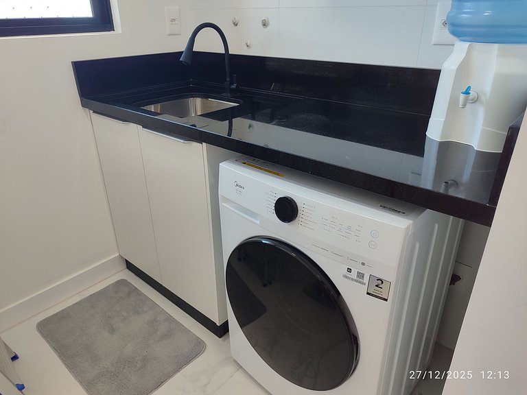 Apto c/ churrasqueira a 500m da praia STW1506