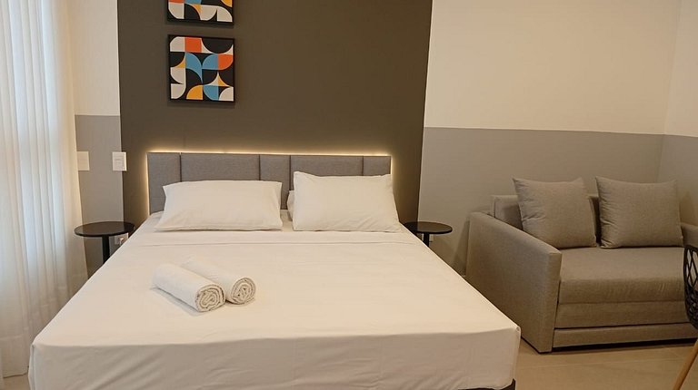 Studio completo a 150m da Praia de Jurerê PTE0507