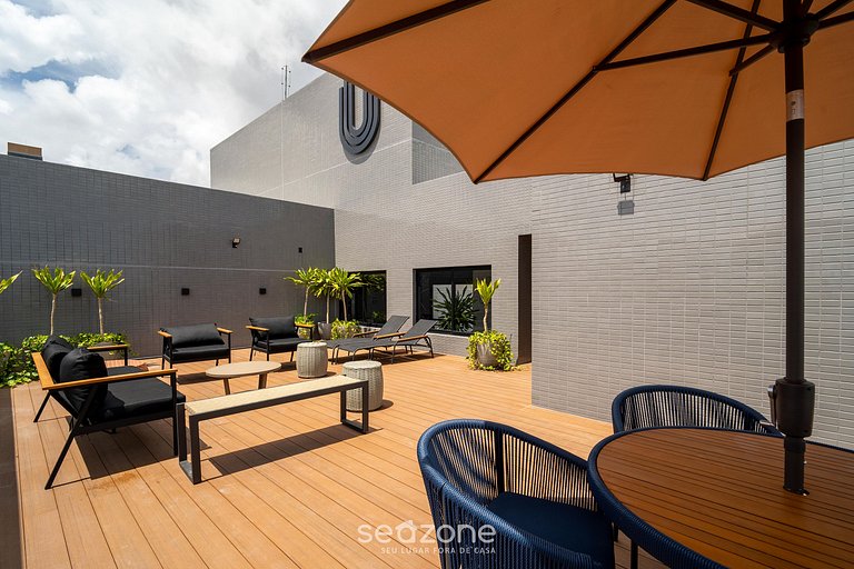 Moderno em edf. c/ Piscina a 280 m do Mar UGR0404A