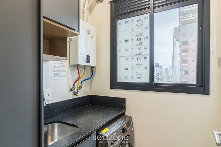 Apto c/ Churrasqueira a 900 m da Praia EPD0702