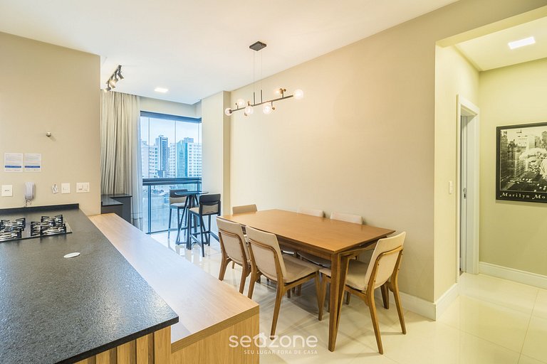 Apto c/ Churrasqueira a 900 m da Praia EPD0702