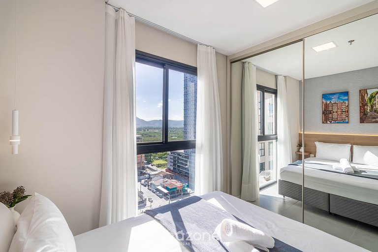 Apto c/ churrasq. privativa a 220m do Mar FFS1209