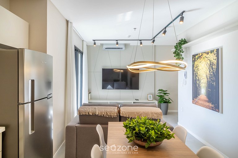 Apto c/ churrasq. privativa a 220m do Mar FFS1209