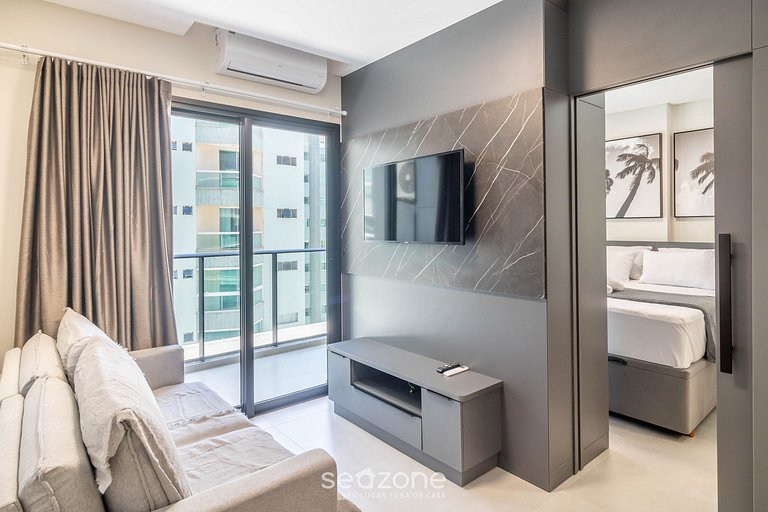 Apto a 220 m del mar en Meia Praia FFS0904