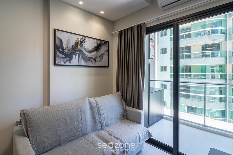 Apto a 220 m del mar en Meia Praia FFS0904