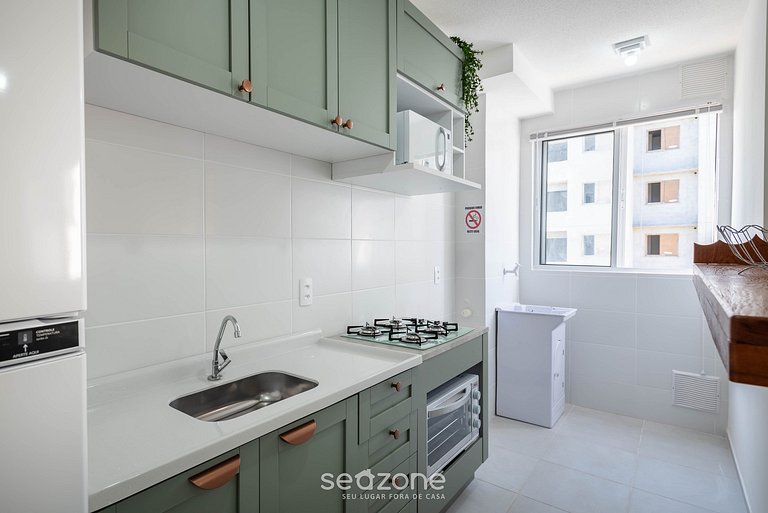 Apto c/ Churrasqueira a 750 m da Praia CIB1104