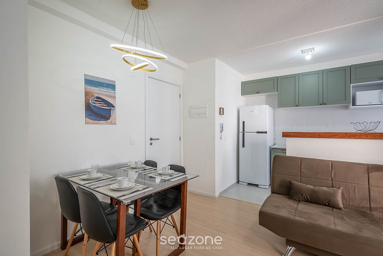 Apto c/ Churrasqueira a 750 m da Praia CIB1104