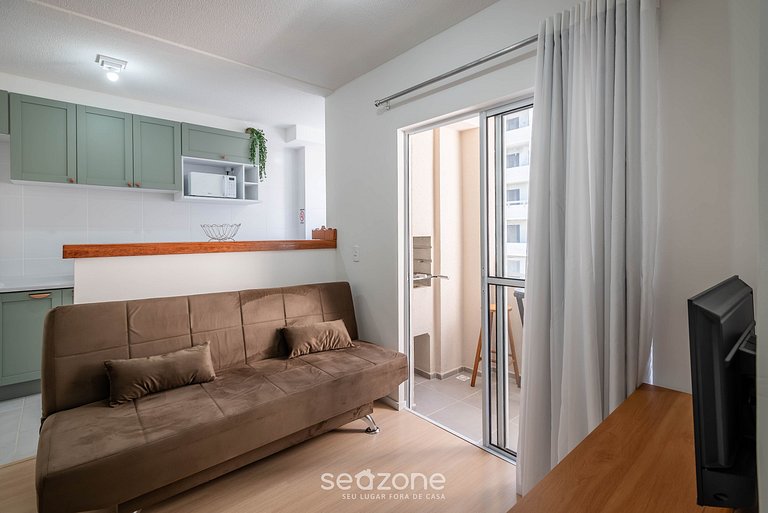 Apto c/ Churrasqueira a 750 m da Praia CIB1104