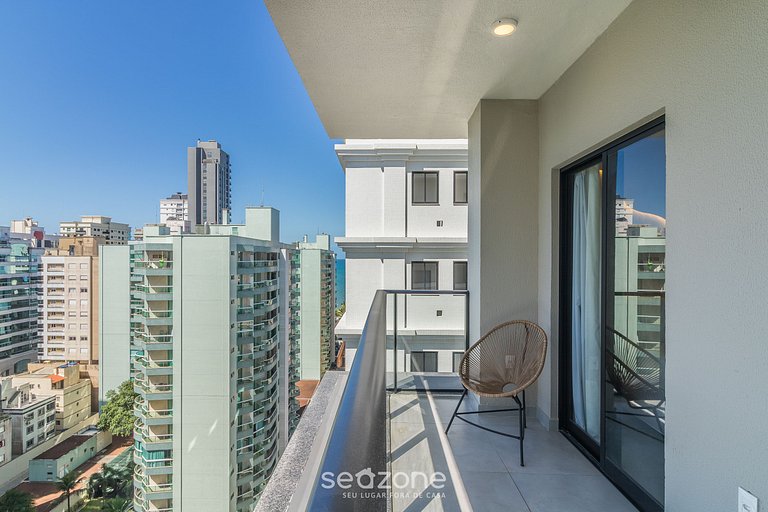 Apto c/ piscina no rooftop a 220m do mar FFS1204