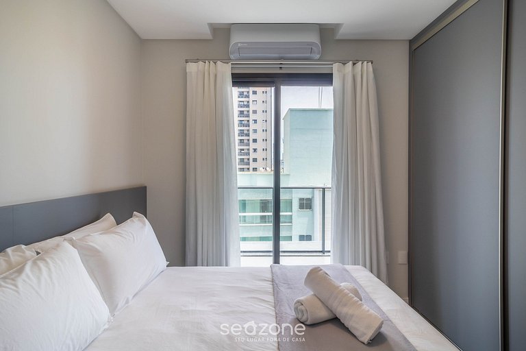 Apt 1QT em cond c/ piscina, 220m do Mar FFS1301