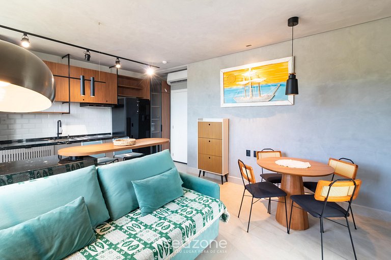 Apto con parrilla privada a 500 m del mar ELF0406