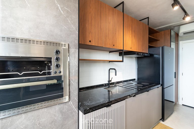 Apto con parrilla privada a 500 m del mar ELF0406