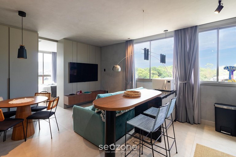 Apto c/ churrasq. privativa a 500m do Mar ELF0406