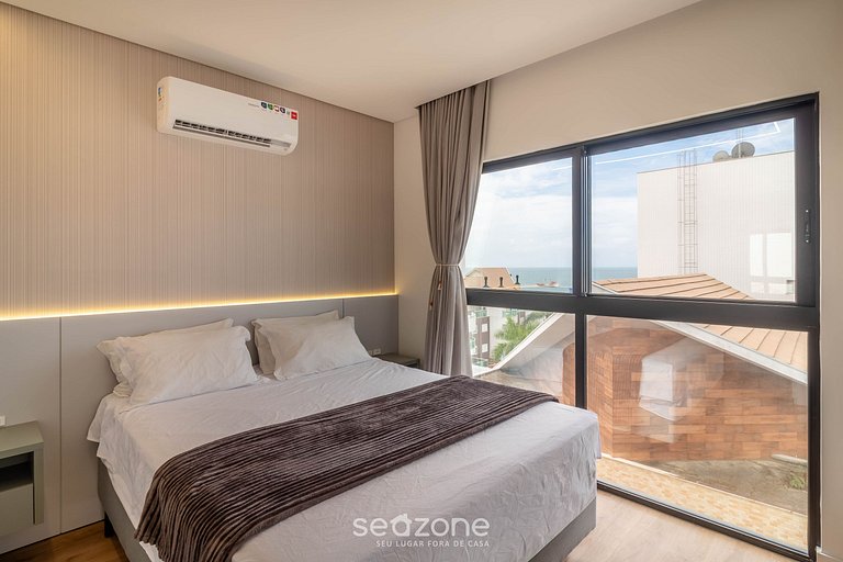 Studio c/ churrasq. e vista mar, Bombinhas SFR0501