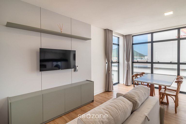 Studio c/ churrasq. e vista mar, Bombinhas SFR0501