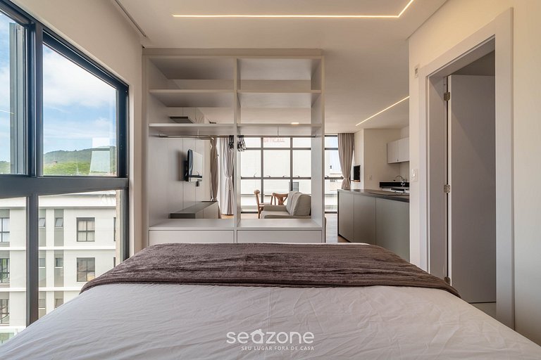 Apto c/ parrilla y vista al mar, Bombinhas SFR0501