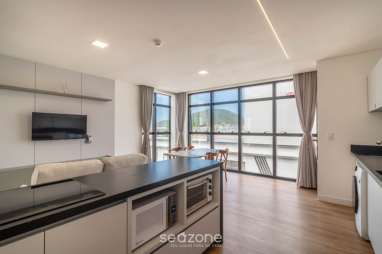 Apto c/ parrilla y vista al mar, Bombinhas SFR0501