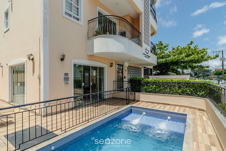 Apto c/ churrasq. e vista a 130m da Praia RSD0202